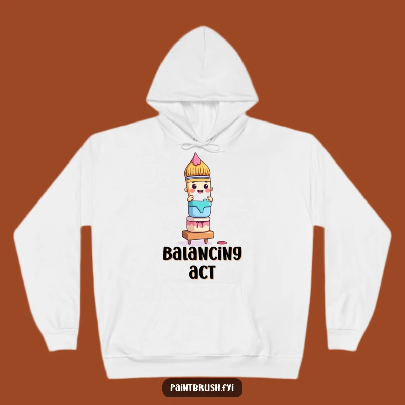 Funny Paintbrush Hoodie: Cozy Comfort for the Juggling Artist