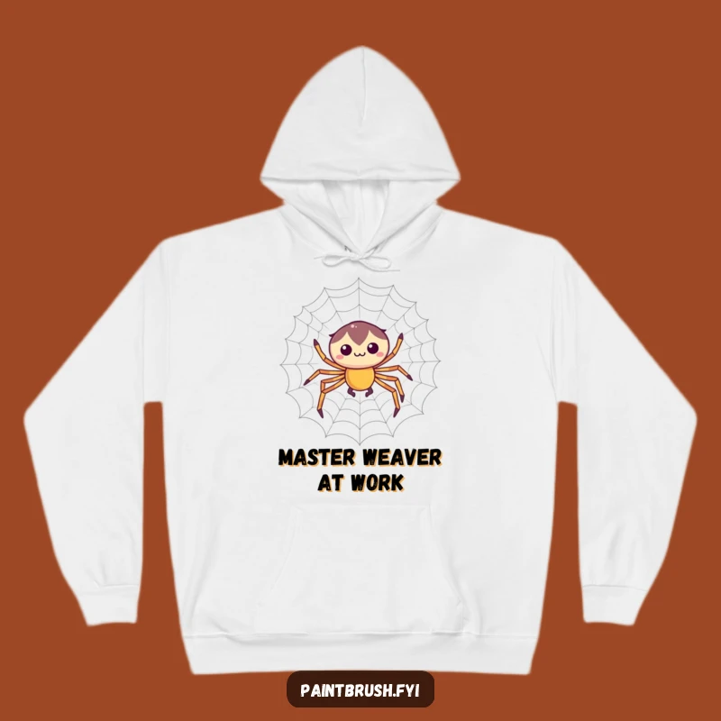 Funny Spider Web Weaver Hoodie: Focused Character Design, Cozy & Hilarious Gift
