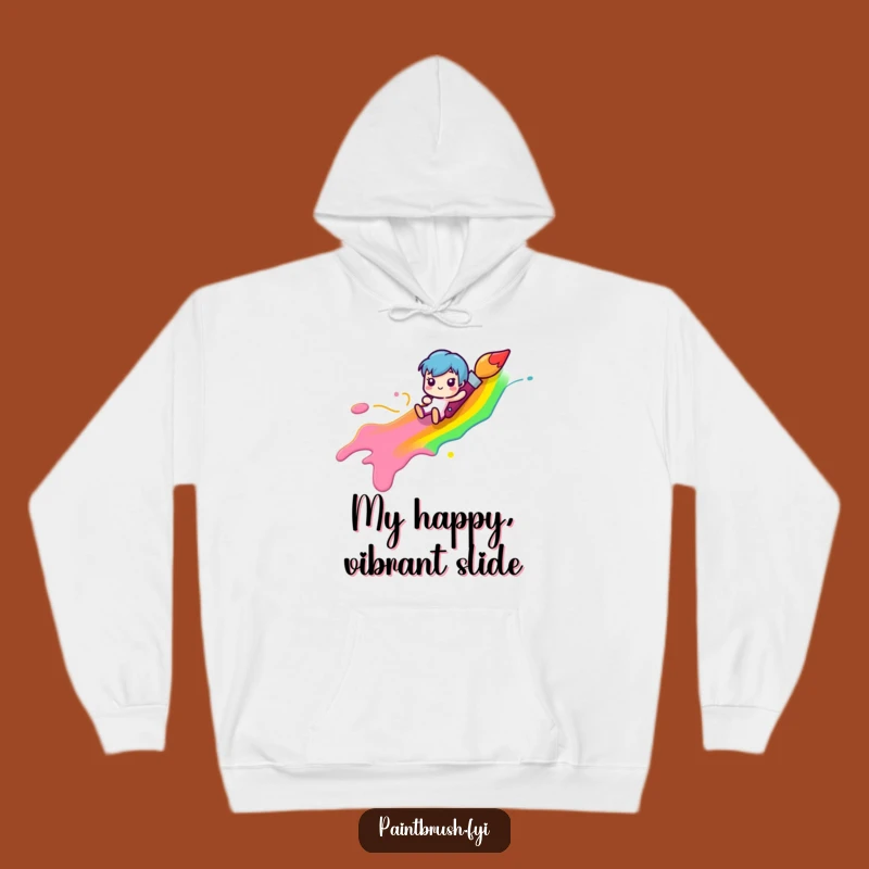 Funny Paintbrush Rainbow Hoodie: Cozy Comfort for Joyful Creators