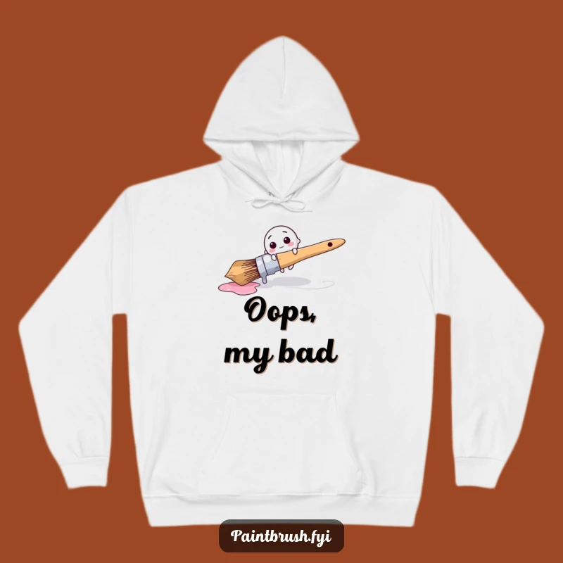 Funny Hoodie: Warm and Cozy Art Mishap Brush Character Design