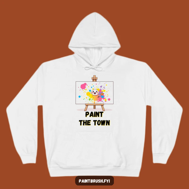 Funny Paintbrush Hoodie: Cozy Artist Splatter Design, Perfect Creative Comfort Gift!