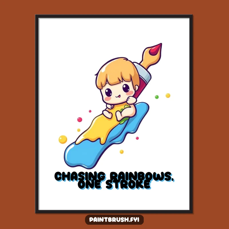 Funny Free Printable Rainbow Paint Slide Art: Dynamic Downloadable Decor!