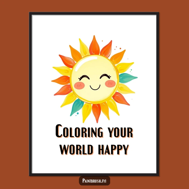 Free Printable Wall Art: Paintbrush Creates Sunshine, Hilarious Downloadable Decor