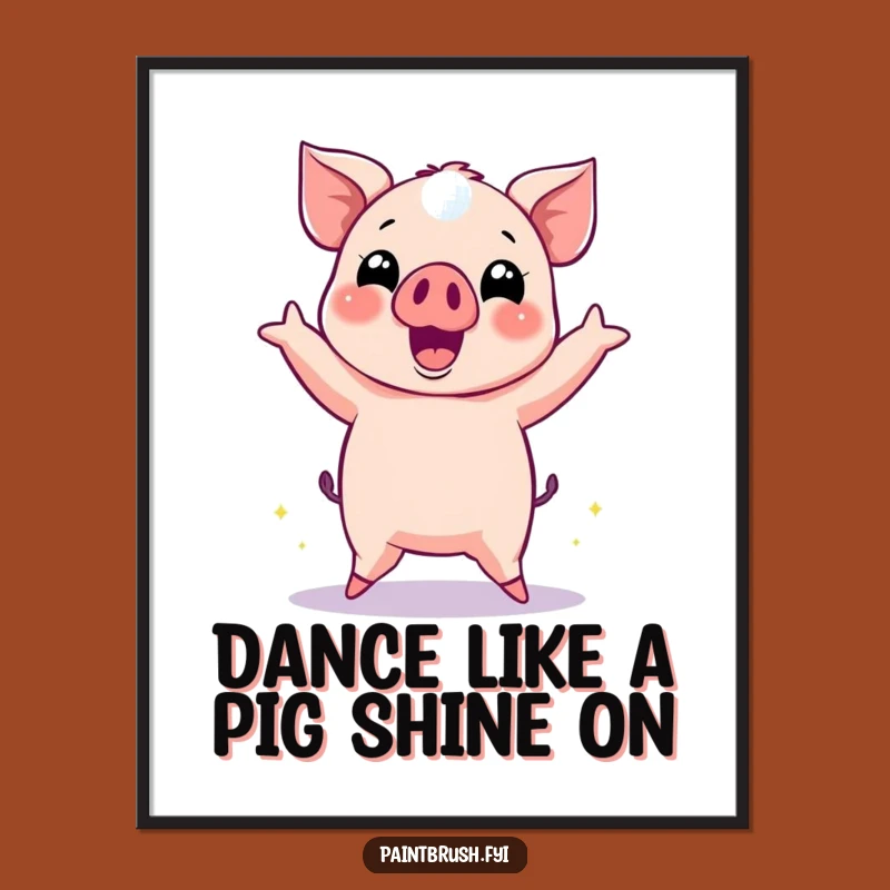 Free Printable Wall Art: Disco Pig Party for a Funky Downloadable Decor