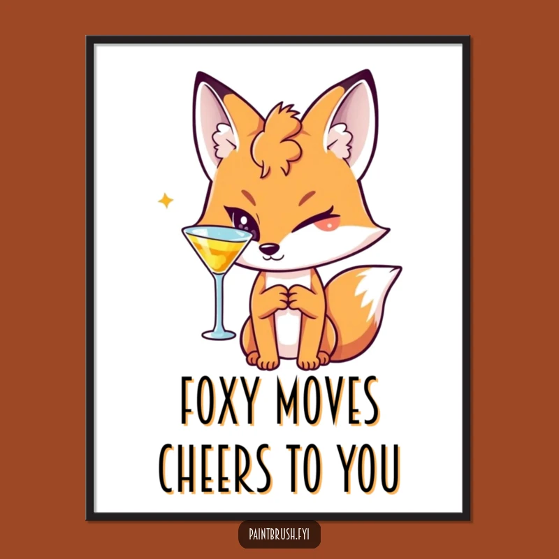 Free Printable Wall Art: Sly Fox Cocktail for a Chic Downloadable Decor
