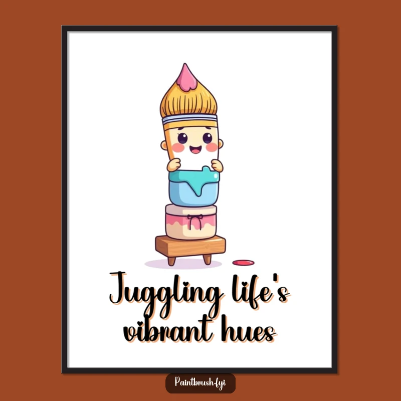 Funny Free Printable Paint Pot Wall Art: Wobbly Downloadable Decor!