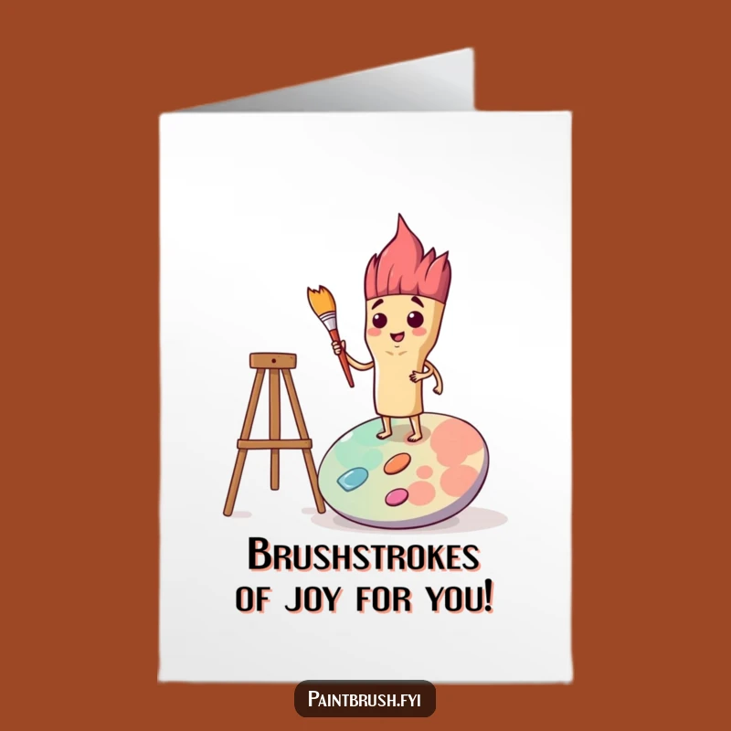 Free Printable Determined Paintbrush Birthday Card - Funny Downloadable Gift for Artists