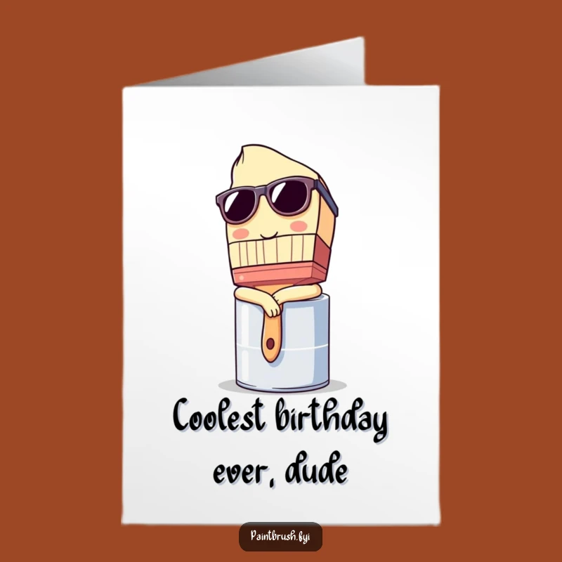 Cool Free Printable Birthday Card: Sunglasses Brush - Chill Downloadable Vibes!
