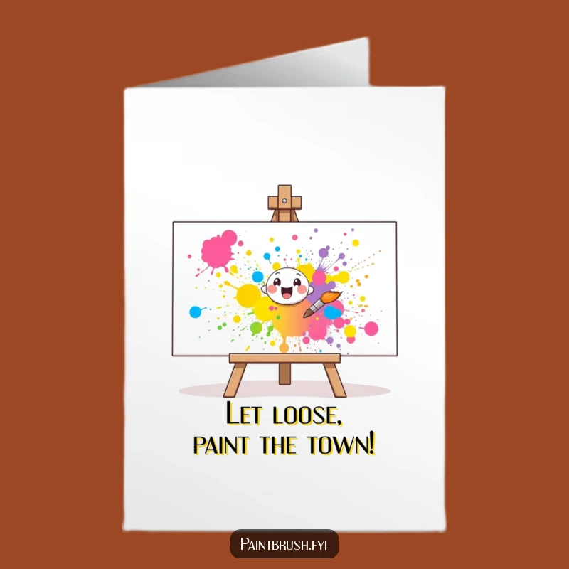 Free Printable Birthday Card: Cheerful Paint Splatter Art - Fun Downloadable Gift