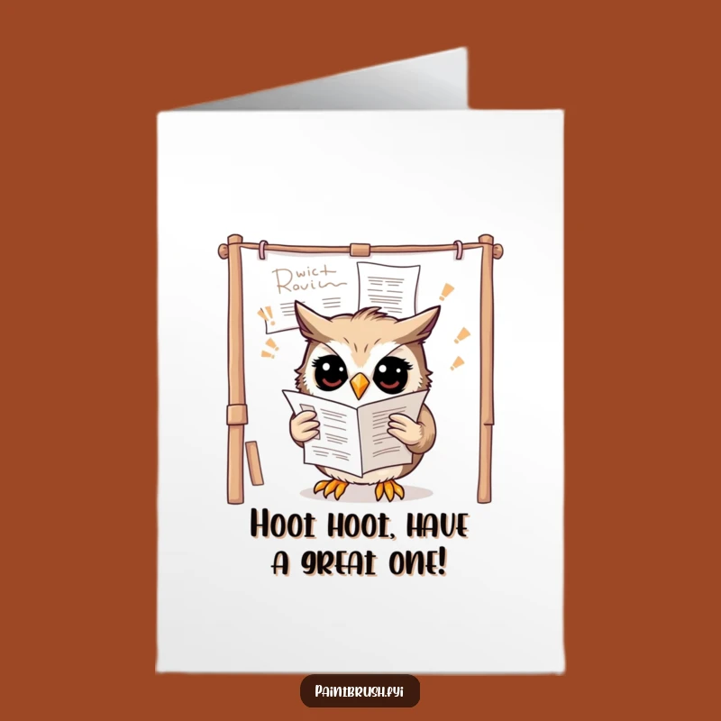 Confused Owl Birthday Card: Free Printable, Hilarious Art Tutorial Humor Gift