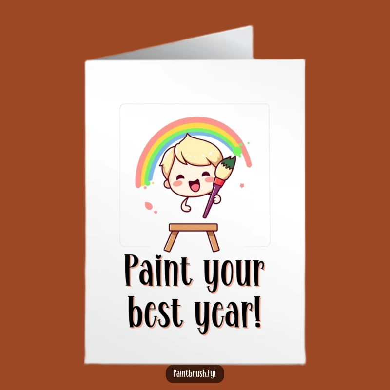 Joyful Free Printable Birthday Card: Rainbow Brush - Colorful Downloadable Wishes!