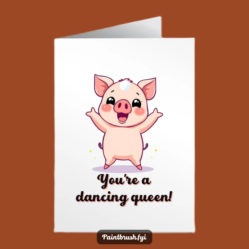 Free Printable Congrats Card: Disco Pig Celebration for a Fun Downloadable Gift