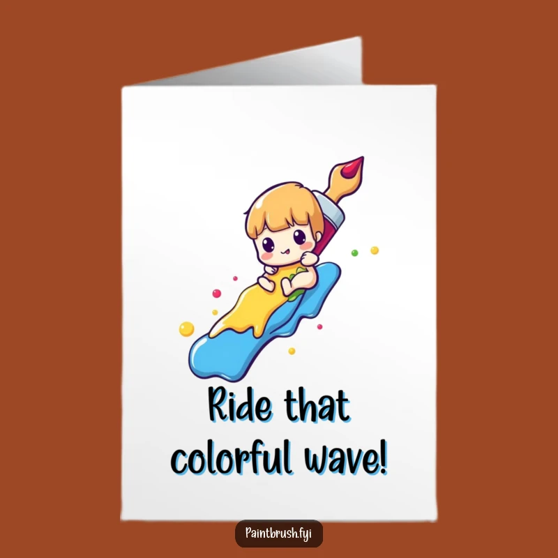 Free Printable Rainbow Paint Slide Congrats Card: Joyful DIY Downloadable Gift!