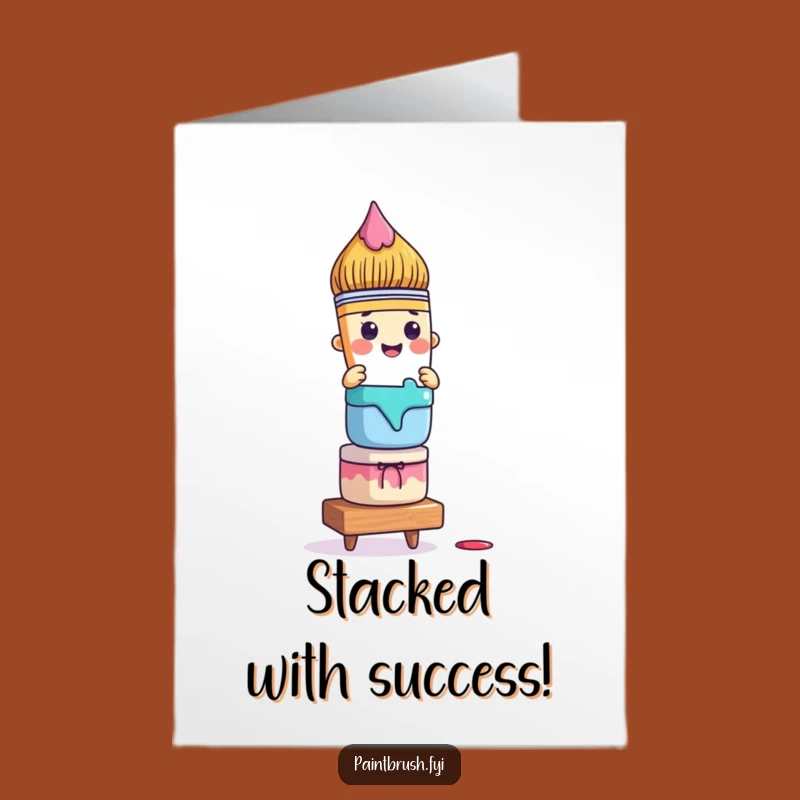 Free Printable Funny Paint Pot Congrats Card: Wobbly DIY Downloadable Gift!