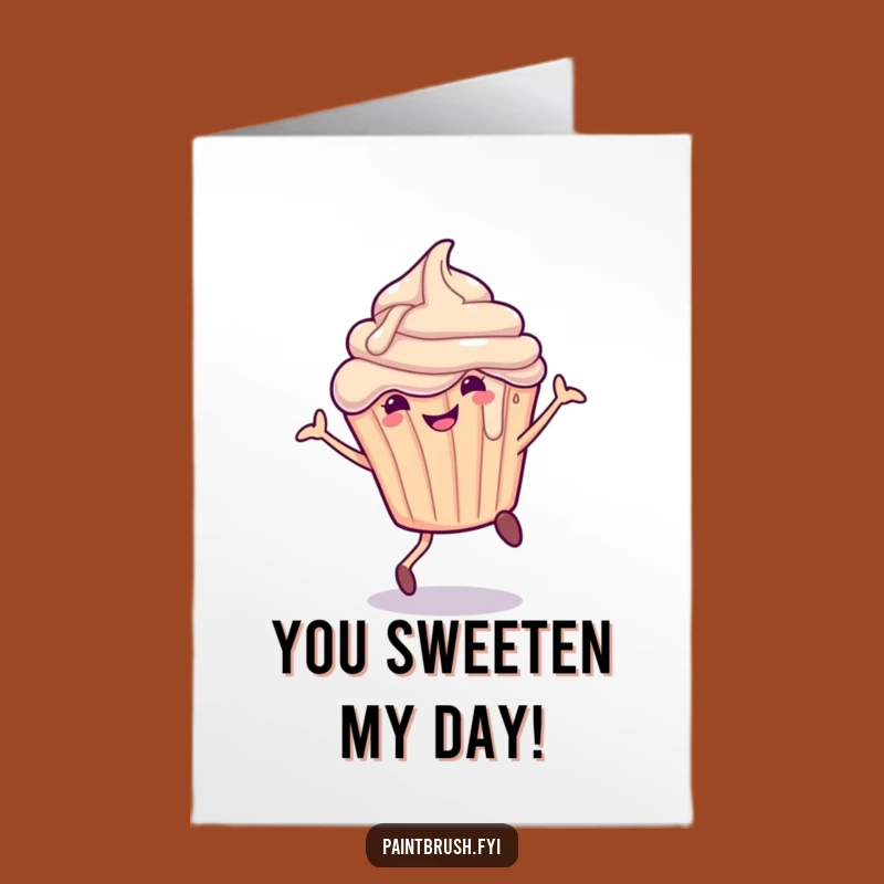 Free Printable Cartwheel Cupcake Congrats Card: Funny Sweet Success Gift