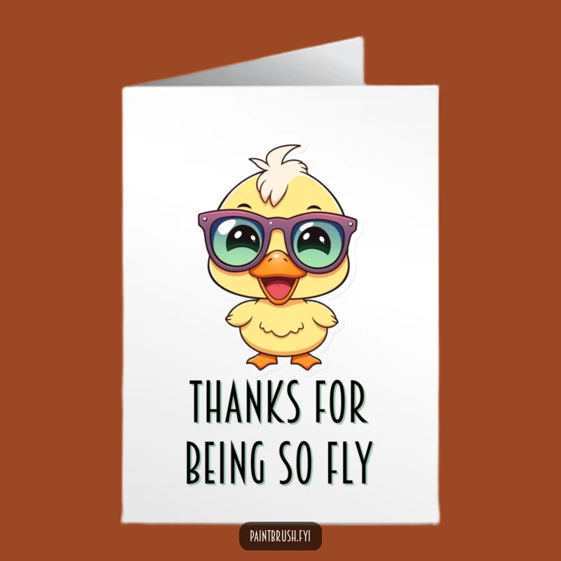 Free Printable Thank You Card: Cheerful Duckling Party DIY Downloadable Gift