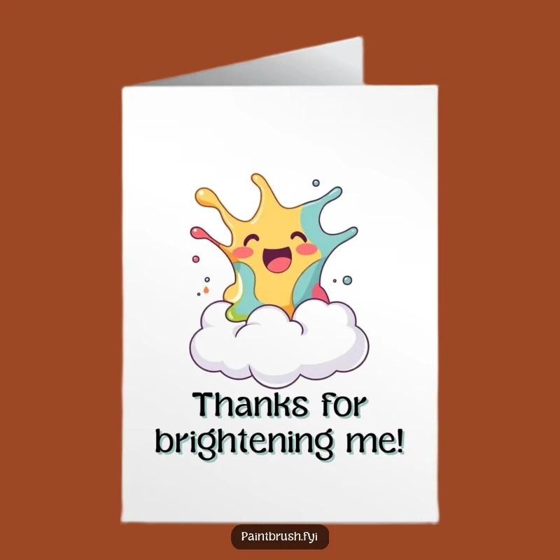Free Printable Thank You Card: Paint Cloud Thank You, Funny Downloadable Gift