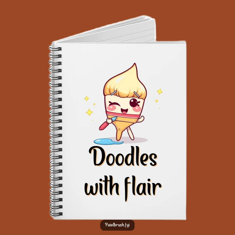 Funny Paintbrush Wink Notebook: Sparkle Your Ideas, Perfect Funny Gift for Creatives