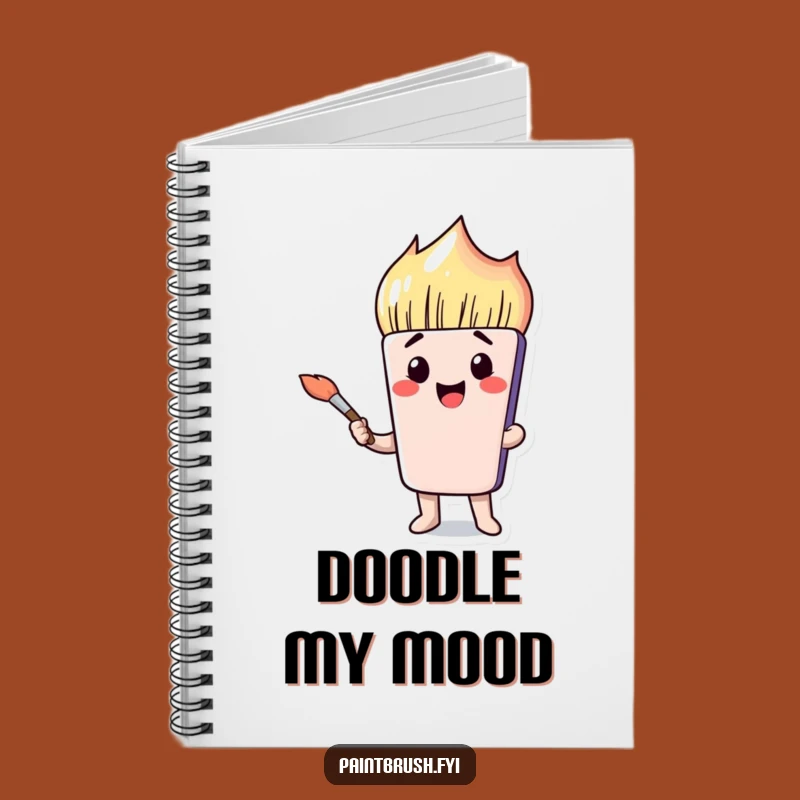 Funny Art Sketchbook - Paintbrush Face & Creative Journal Gift