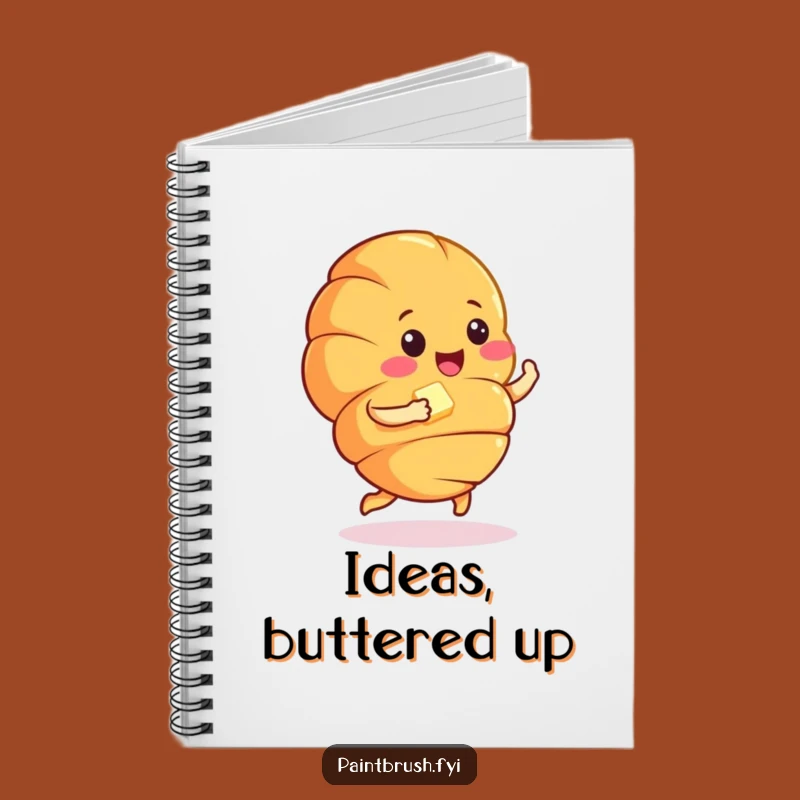 Funny Croissant Jig Butter Notebook - Creative Journal Gift Idea