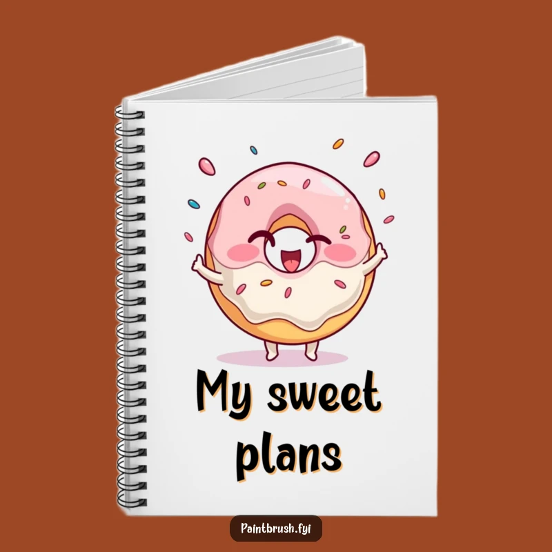 Funny Donut Juggling Notebook - Winking Sprinkles Journal for Sweet Ideas