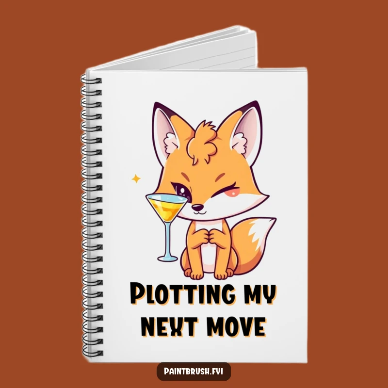 Funny Fox Ideas Notebook: Sip on Inspiration, Clever Funny Gift for Notes!