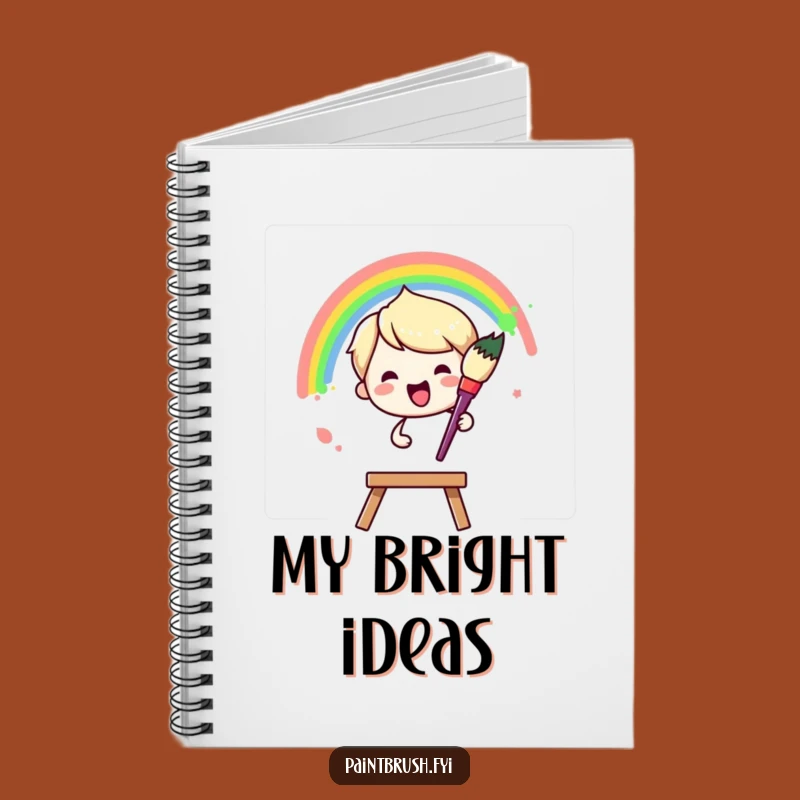 Funny Notebook: Rainbow Painting Art - Cheerful Funny Gift for Notes