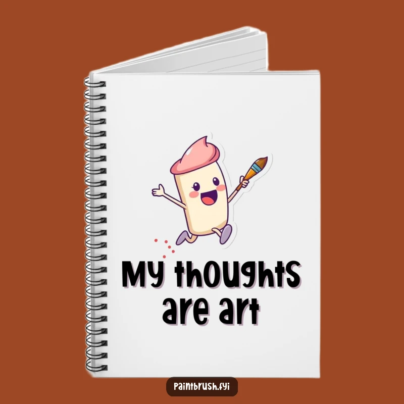 Funny Paintbrush Notebook - Creative Journal, Leaping Dots Funny Gift for Ideas