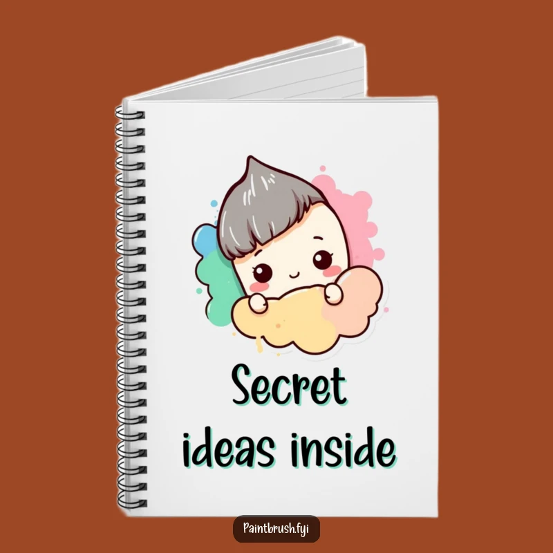 Funny Shy Paintbrush Notebook: Journal Your Thoughts From Behind the Color