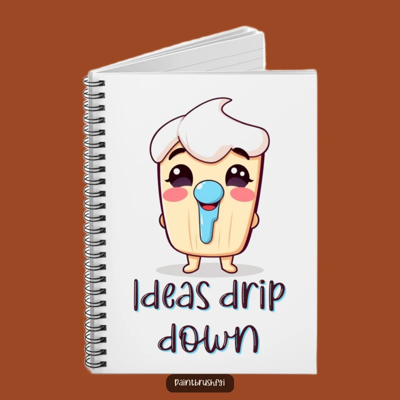 Funny Giggling Paintbrush Notebook: Jot Down Ideas with Artistic Giggles