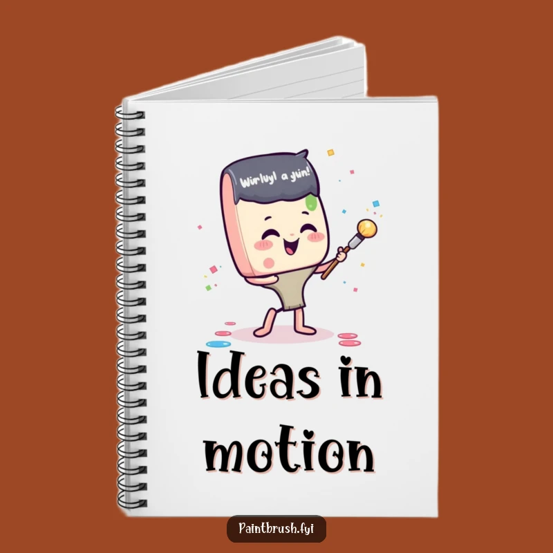 Funny Paintbrush Confetti Notebook: Creative Ideas Journal, Perfect Funny Gift for Artists