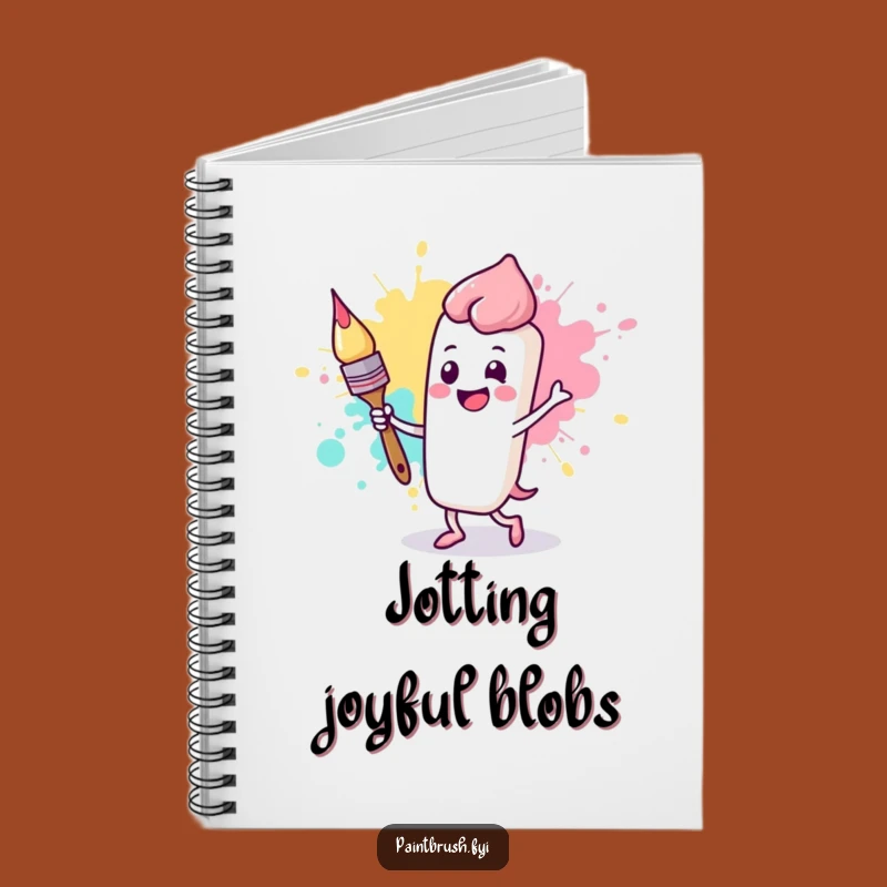 Funny Happy Paintbrush Notebook: Art Journal, Joyful Creative Notes