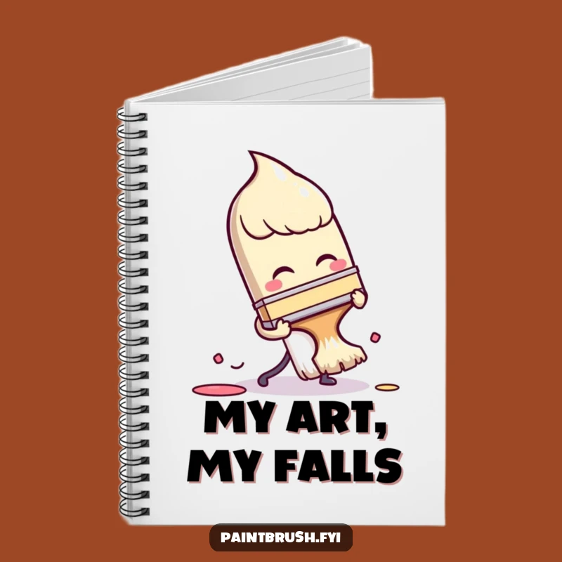 Funny Tripping Paintbrush Notebook: Journal Your Thoughts With Artist Humor