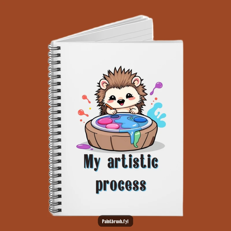 Funny Hedgehog Notebook: Jot Down Ideas with Rolling Paint Artistry