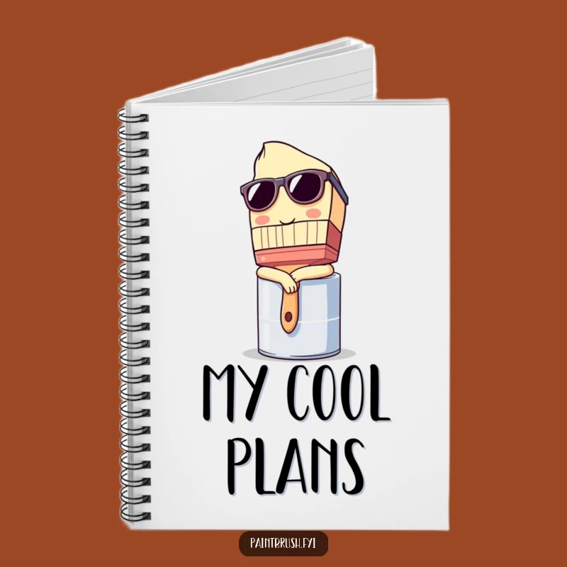 Funny Notebook: Cool Sunglasses Paintbrush - Hip Funny Gift for Notes