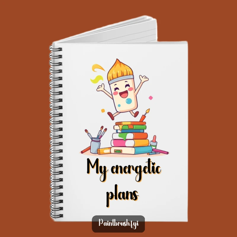 Funny Paintbrush Notebook: Joyful Ideas & Creative Leaps, Perfect Art Journal Gift!
