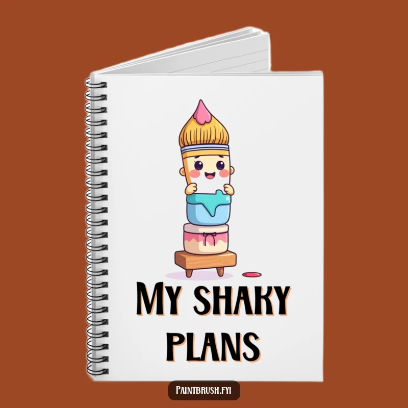 Funny Paintbrush Notebook: Jot Down Ideas, Balance Your Art