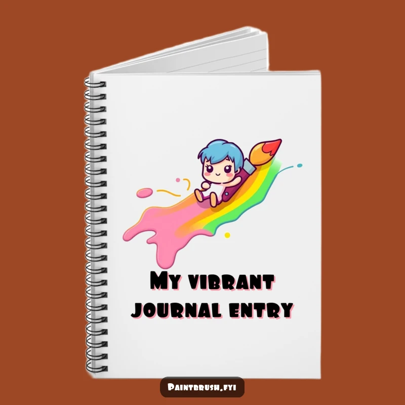 Funny Paintbrush Rainbow Notebook: Joyful Journal for Creative Ideas