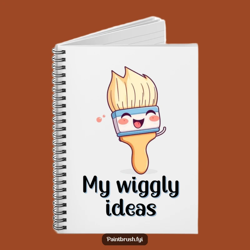 Funny Paintbrush Notebook: Jot Down Ideas with Wiggling Glee
