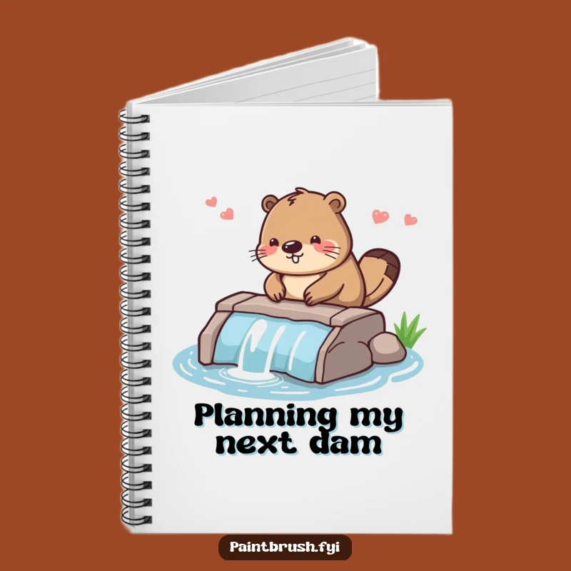 Funny Beaver Dam Builder Notebook: Diligent Character Cover, Hilarious Journal for Projects
