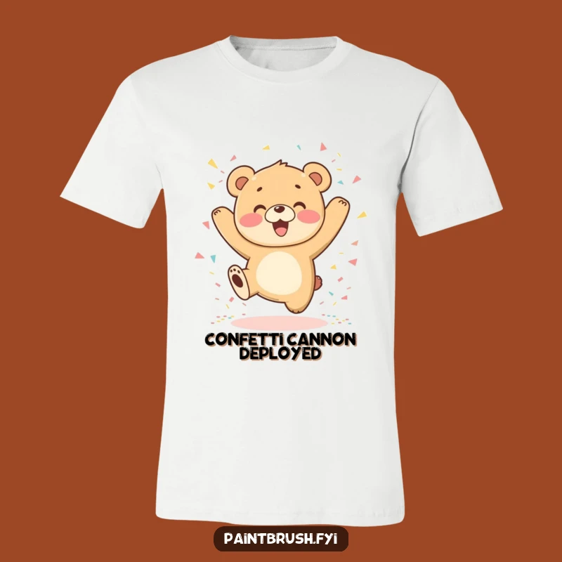Funny Bear Cub Joy T-Shirt: Leap into Fun, Awesome Funny Gift for Happy Souls!