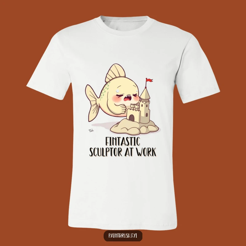 Funny Fish Clay Castle T-Shirt: Wear Your Artistic Determination Proudly