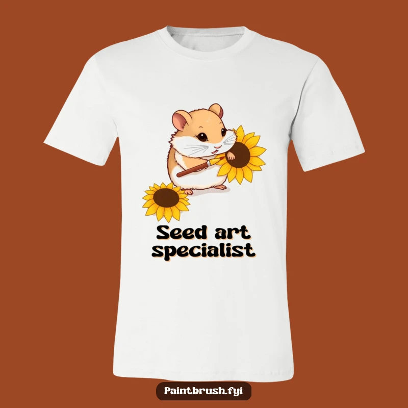 Funny Hamster Decorator T-Shirt: Wearable Art from a Tiny Brush Master