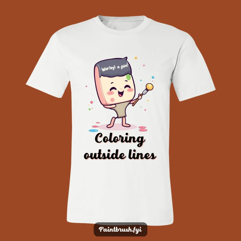 Funny Paintbrush Confetti T-Shirt: Expressive Artist Joyful Celebration Tee, Perfect Funny Gift