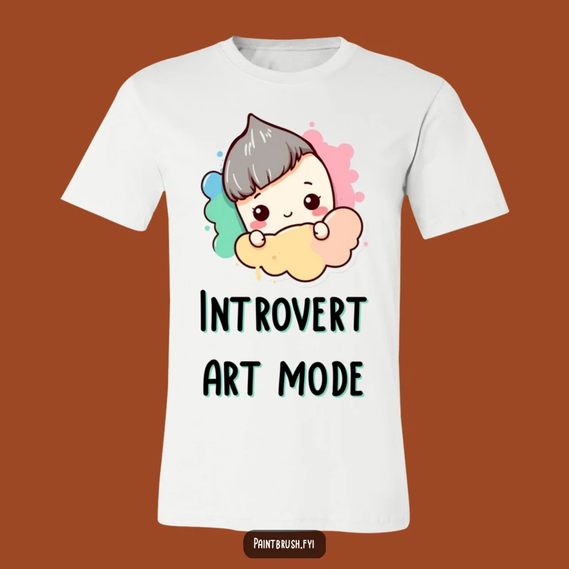Funny Shy Painter T-Shirt: Cute Introvert Apparel for Creative Minds