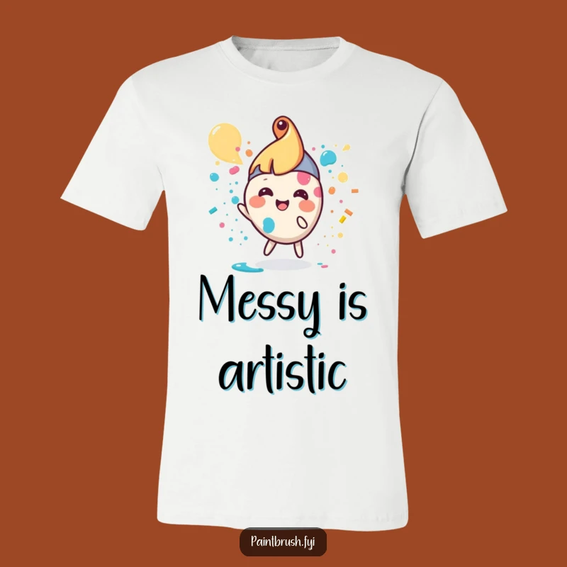 Funny Paintbrush T-Shirt: Hilarious Art Splatter Tee for Creatives