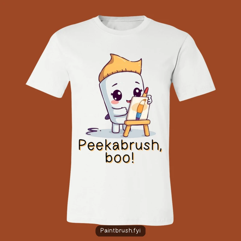 Funny Paintbrush T-Shirt: Shy Artist Tee for Introverted Creatives