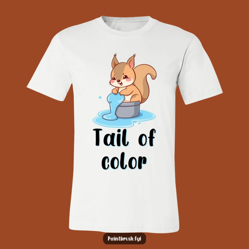 Funny Squirrel Blue Tail T-Shirt - Hilarious Gift for Accidental Artists