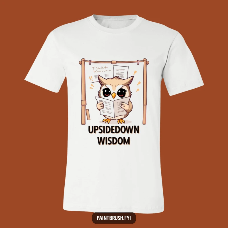 Funny Owl Upside Down T-Shirt - Hilarious Gift for Artistically Challenged