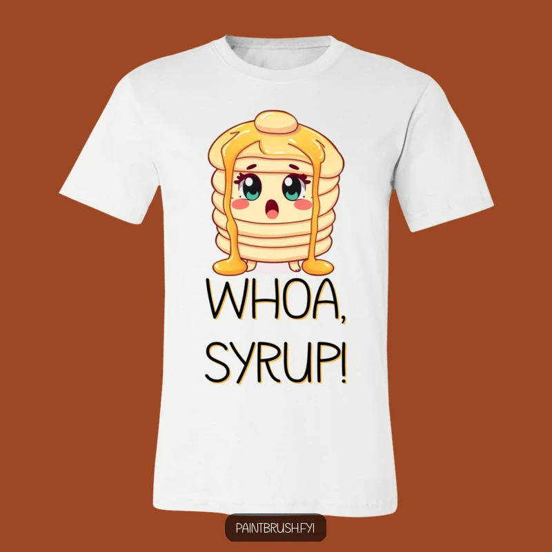 Funny Pancake T-Shirt: Surprised Syrup Faces, Breakfast Shock, Ideal Funny Gift